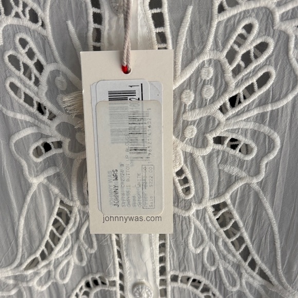 Johnny Was Chryssie button up White Embroidered Blouse - Picture 3 of 9